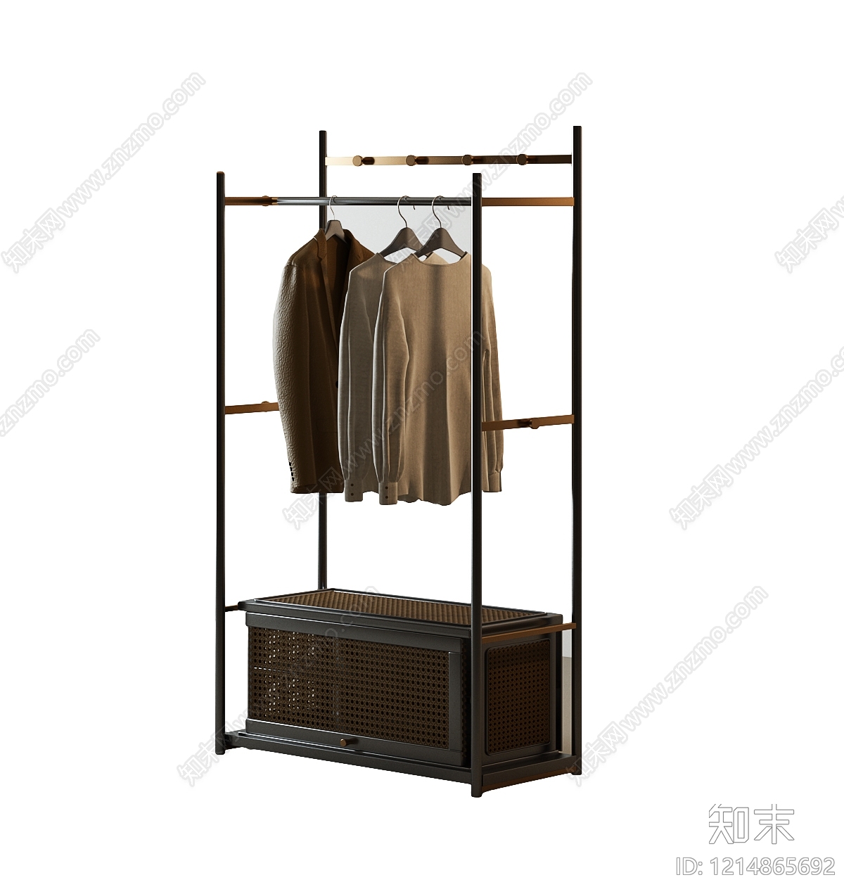 中古风晾衣架SU模型下载【ID:1214865692】