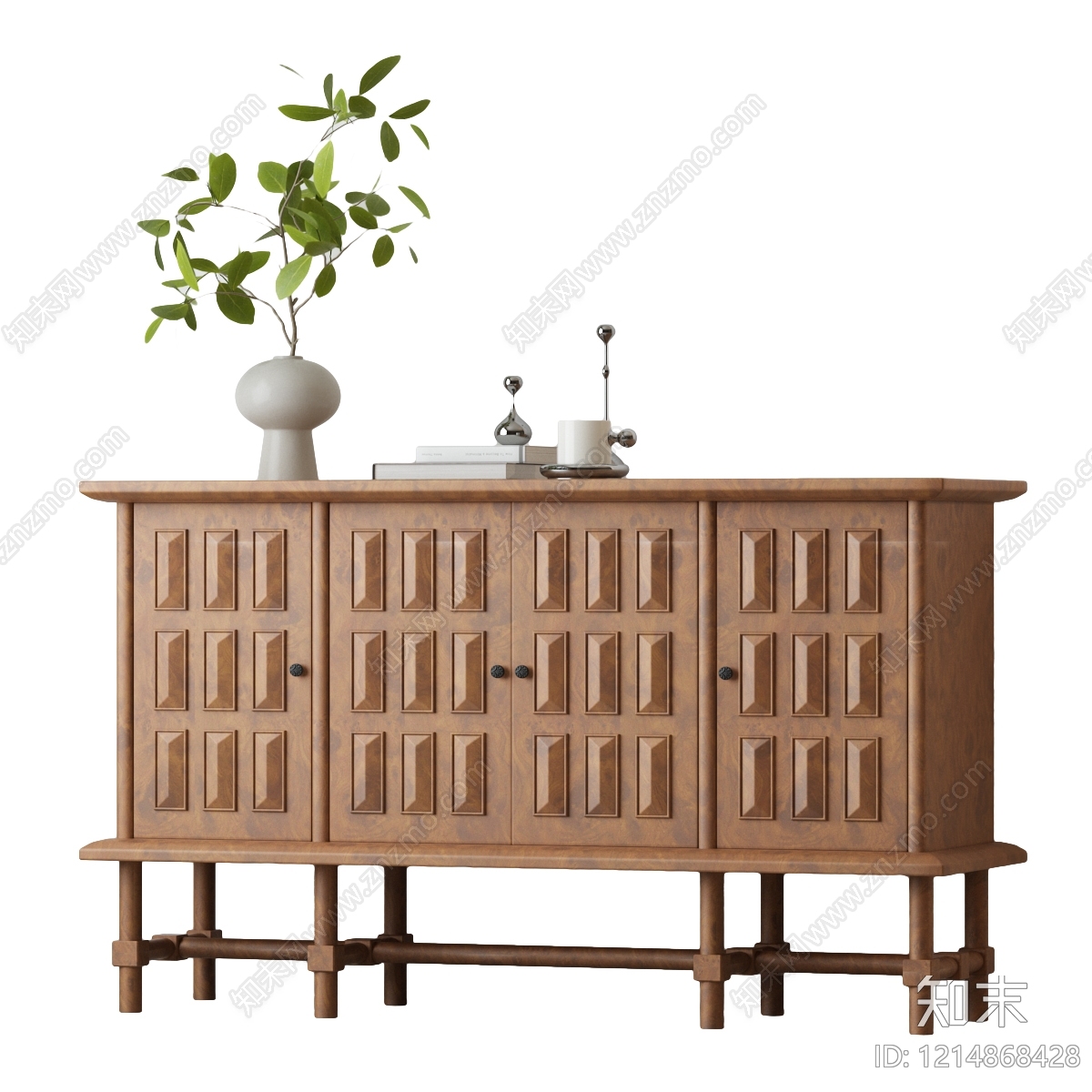 中古风餐边柜SU模型下载【ID:1214868428】