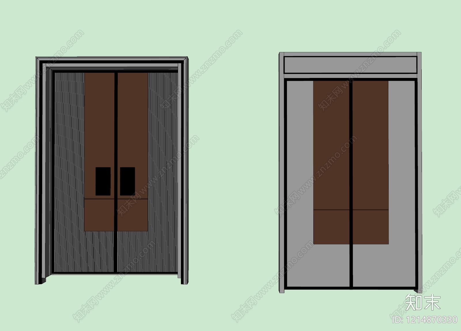 现代双开门SU模型下载【ID:1214870330】