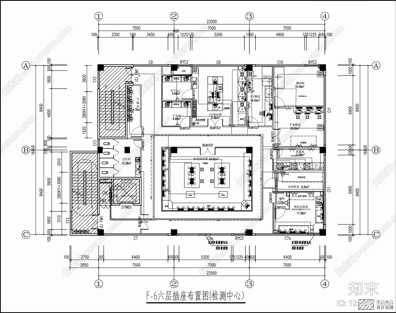 现代实验室cad施工图下载【ID:1214871464】