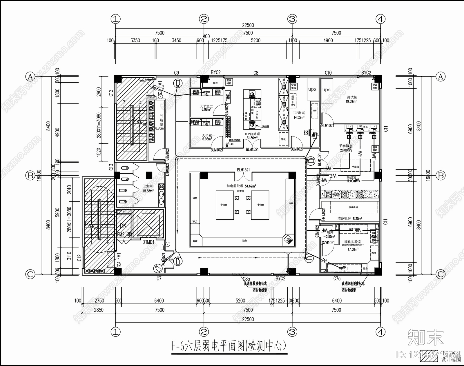 现代实验室cad施工图下载【ID:1214871464】