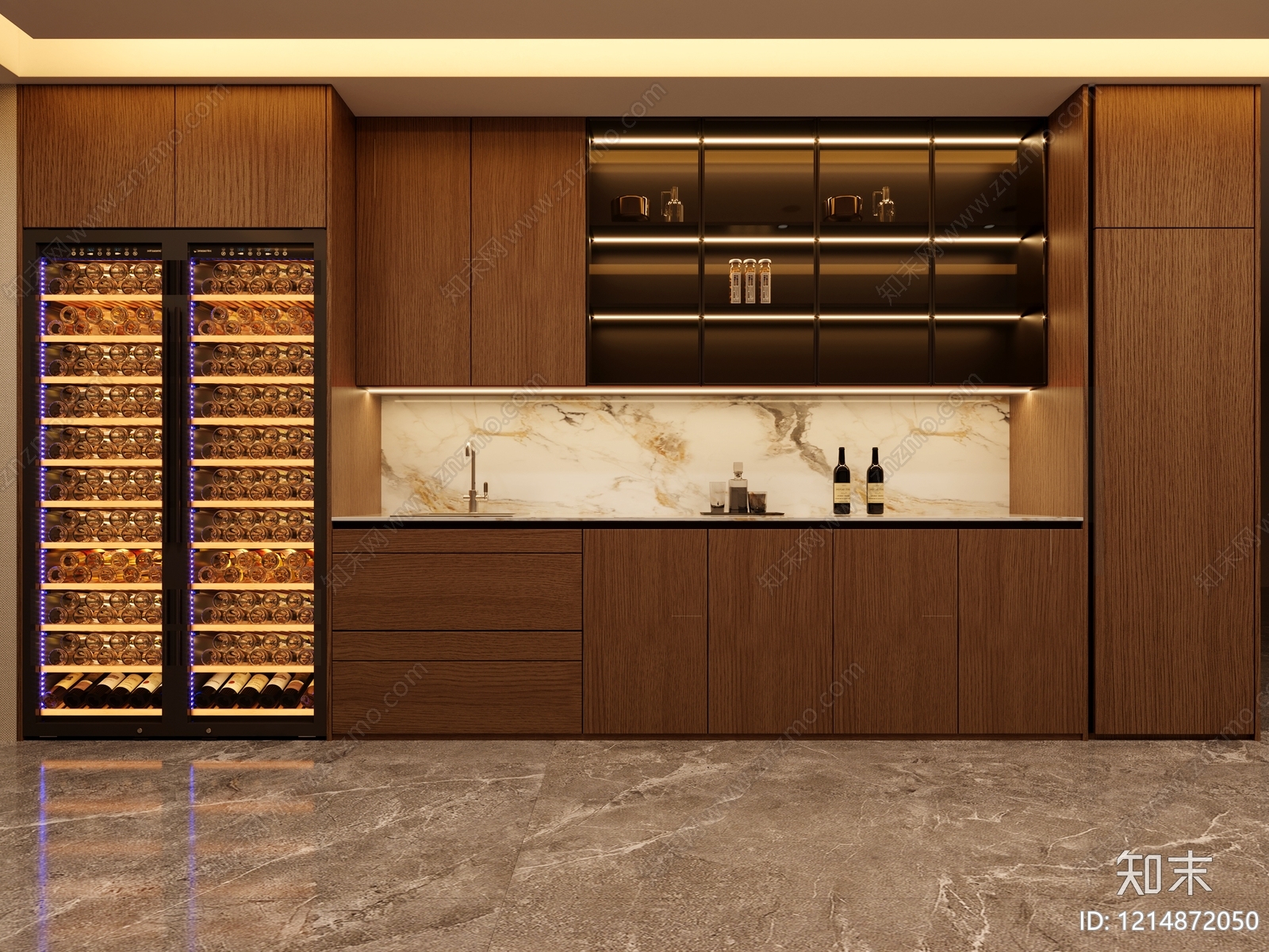 现代简约酒窖3D模型下载【ID:1214872050】