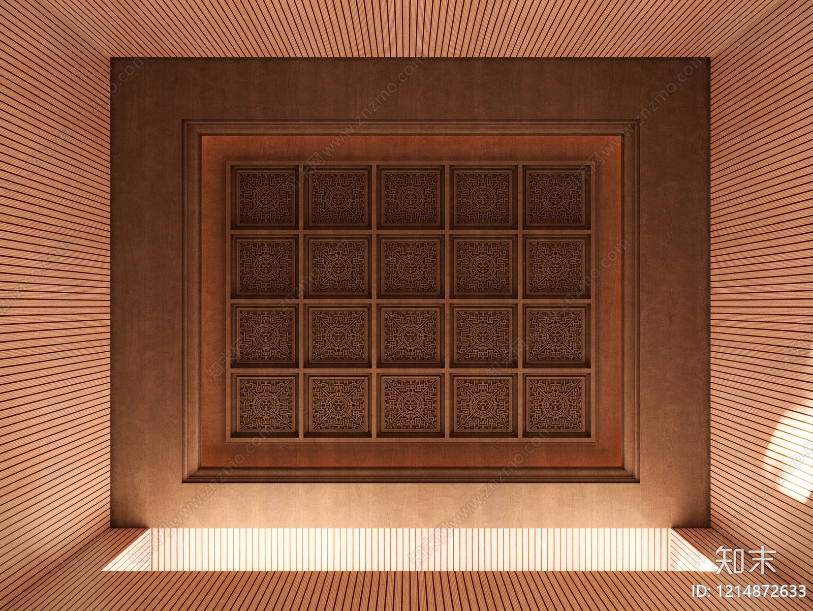 新中式艺术风格建筑3D模型下载【ID:1214872633】