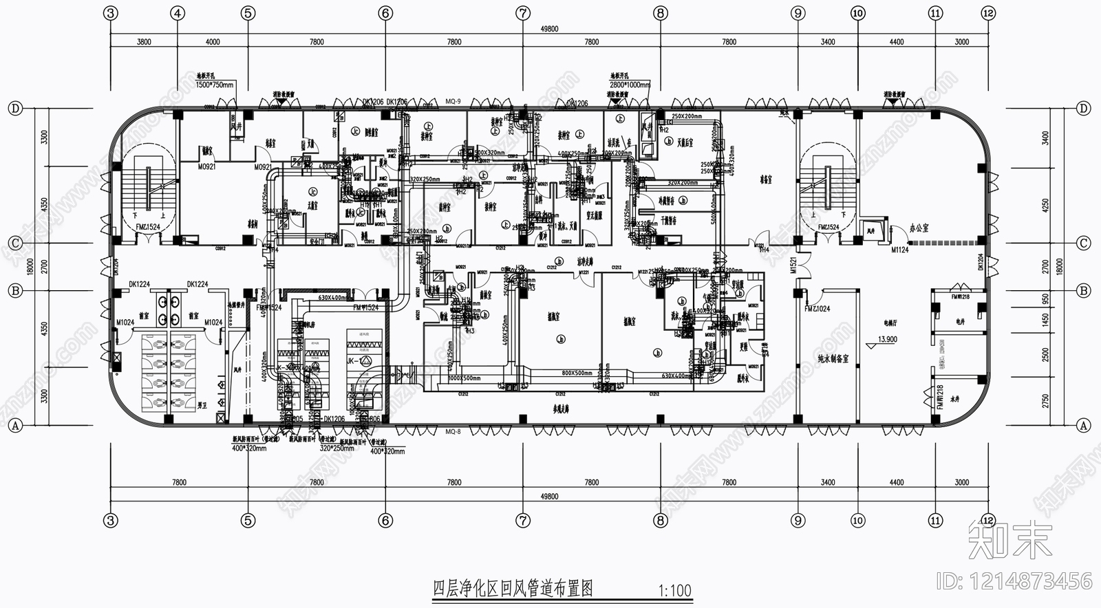 现代实验室cad施工图下载【ID:1214873456】