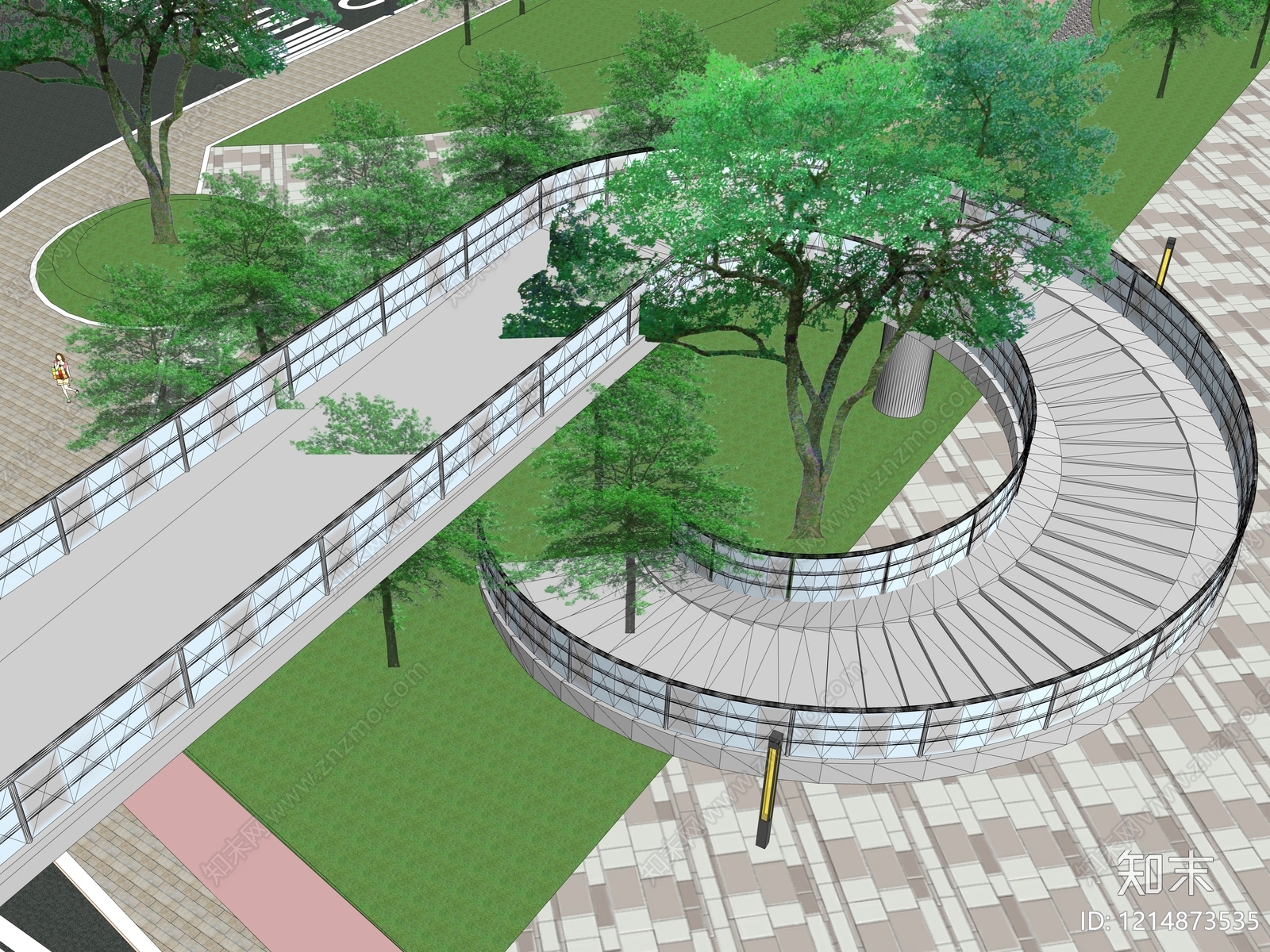 现代口袋公园SU模型下载【ID:1214873535】