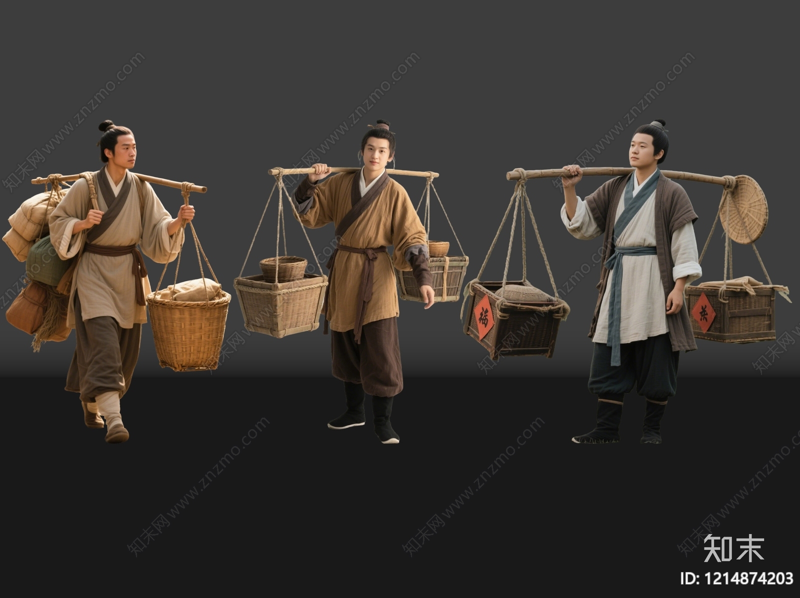 新中式多人SU模型下载【ID:1214874203】