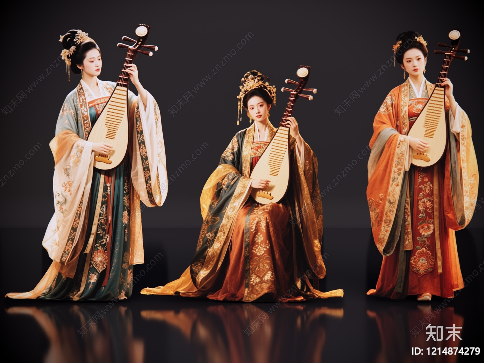 新中式多人SU模型下载【ID:1214874279】