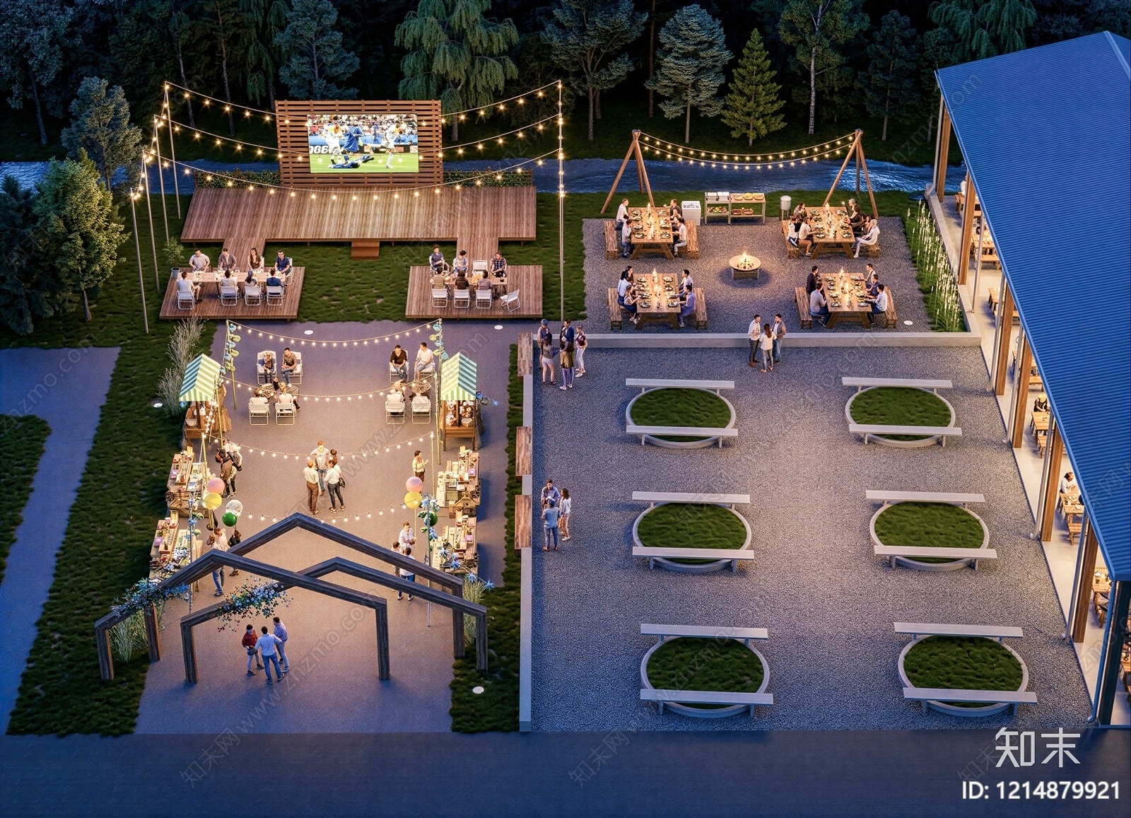 现代自然风房车营地SU模型下载【ID:1214879921】