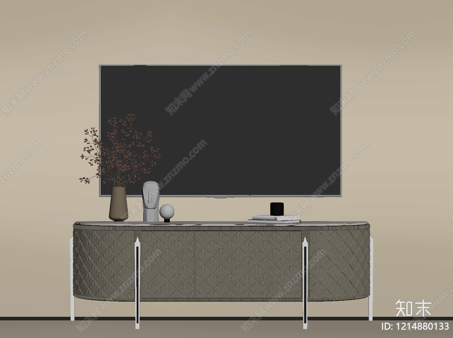 现代电视柜SU模型下载【ID:1214880133】