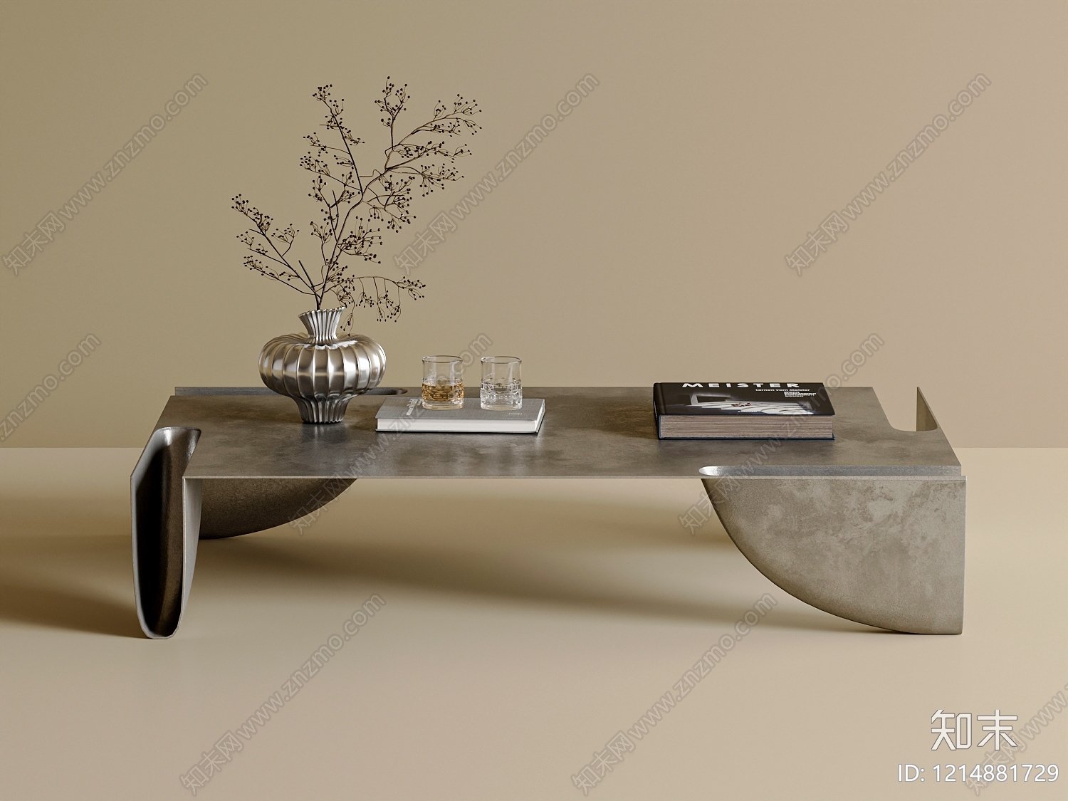 极简茶几3D模型下载【ID:1214881729】