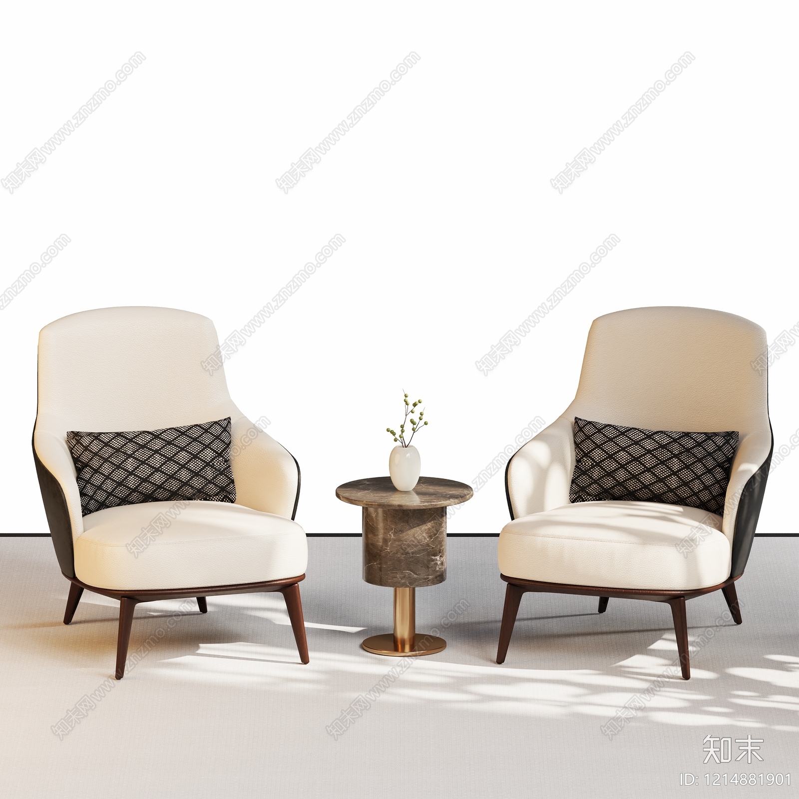 现代简约休闲椅3D模型下载【ID:1214881901】
