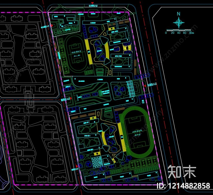 现代学校建筑施工图下载【ID:1214882858】