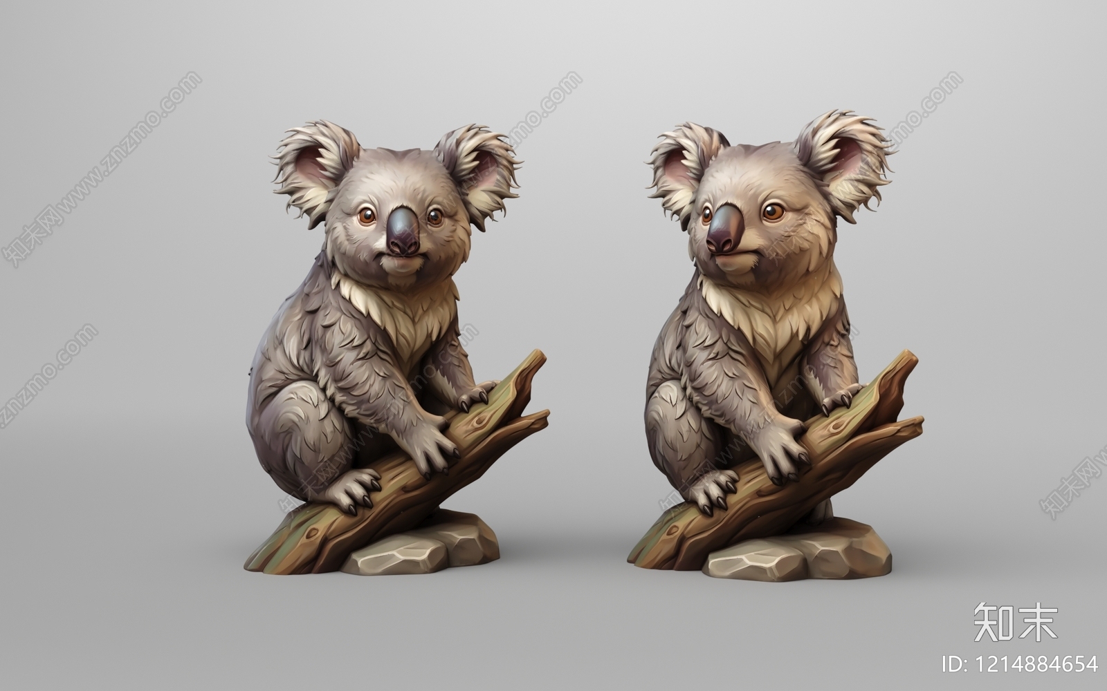 卡通写实风雕塑摆件3D模型下载【ID:1214884654】