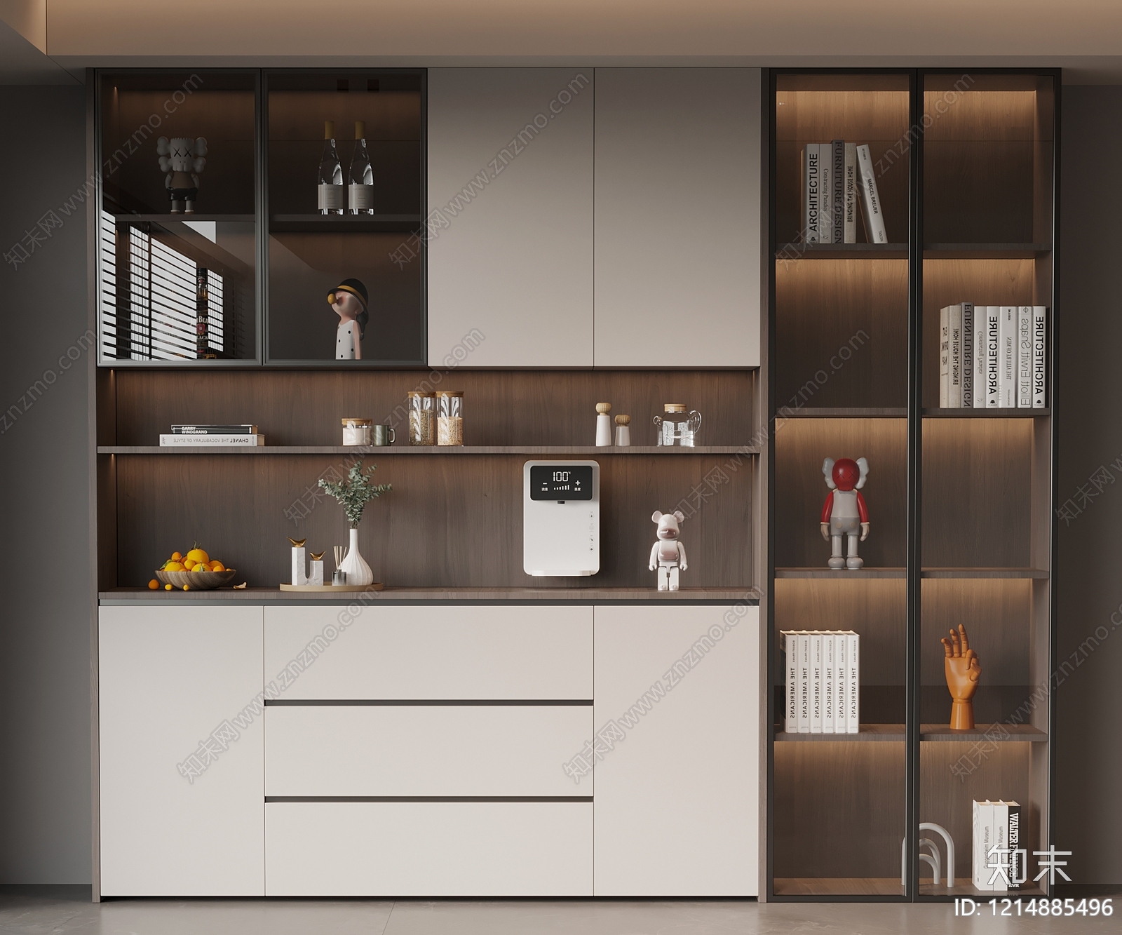 现代简约酒柜3D模型下载【ID:1214885496】