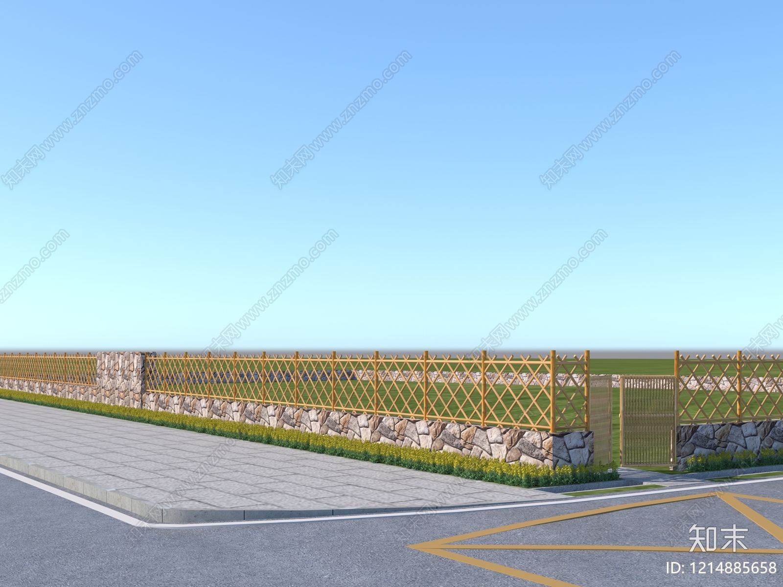 新中式景观景观围栏3D模型下载【ID:1214885658】