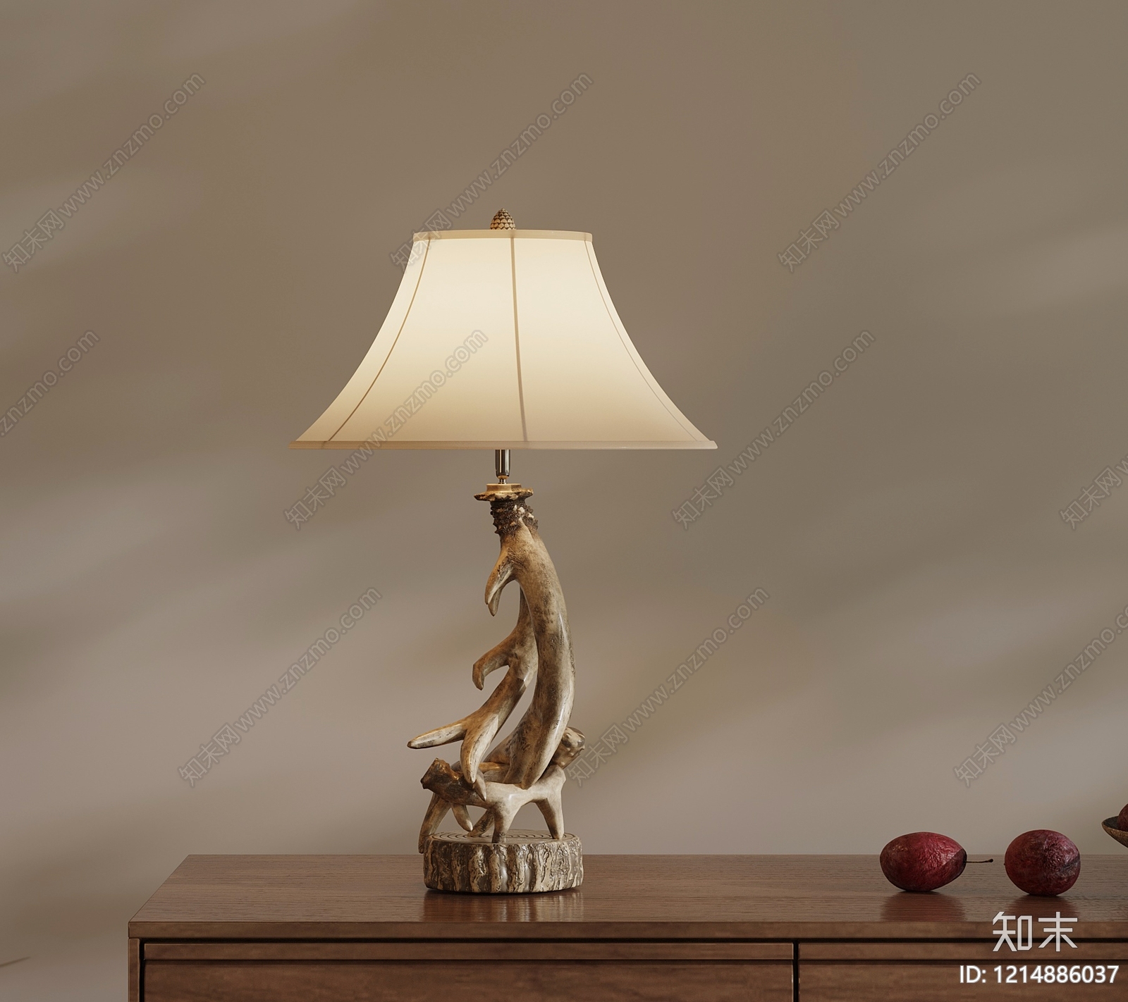 美式台灯SU模型下载【ID:1214886037】