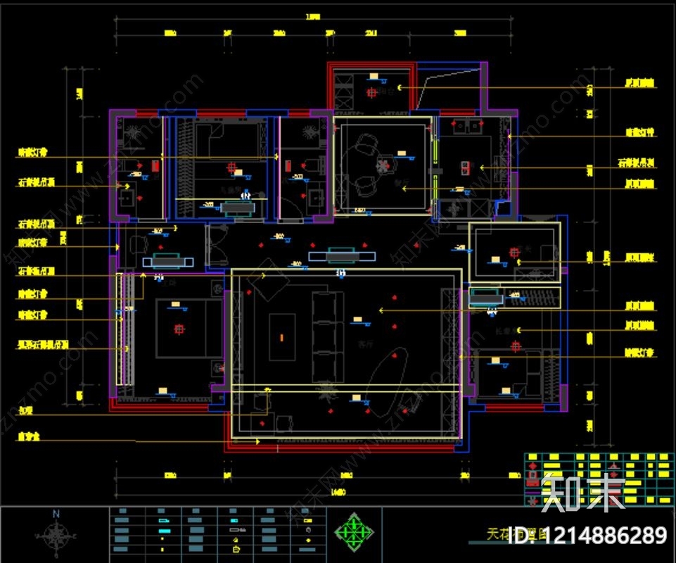 大平层cad施工图下载【ID:1214886289】