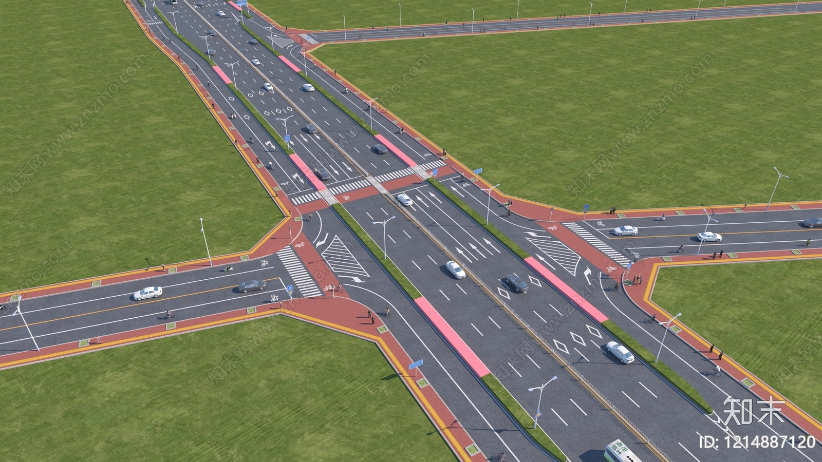 现代简约鸟瞰规划3D模型下载【ID:1214887120】