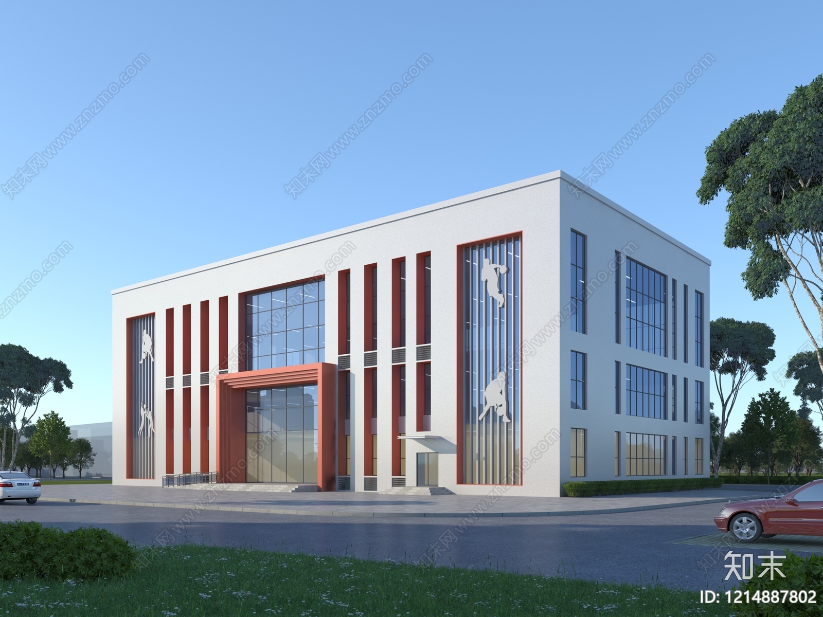现代主义体育馆外观3D模型下载【ID:1214887802】
