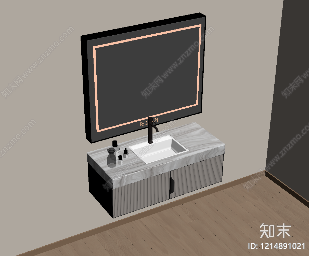 现代浴室柜SU模型下载【ID:1214891021】