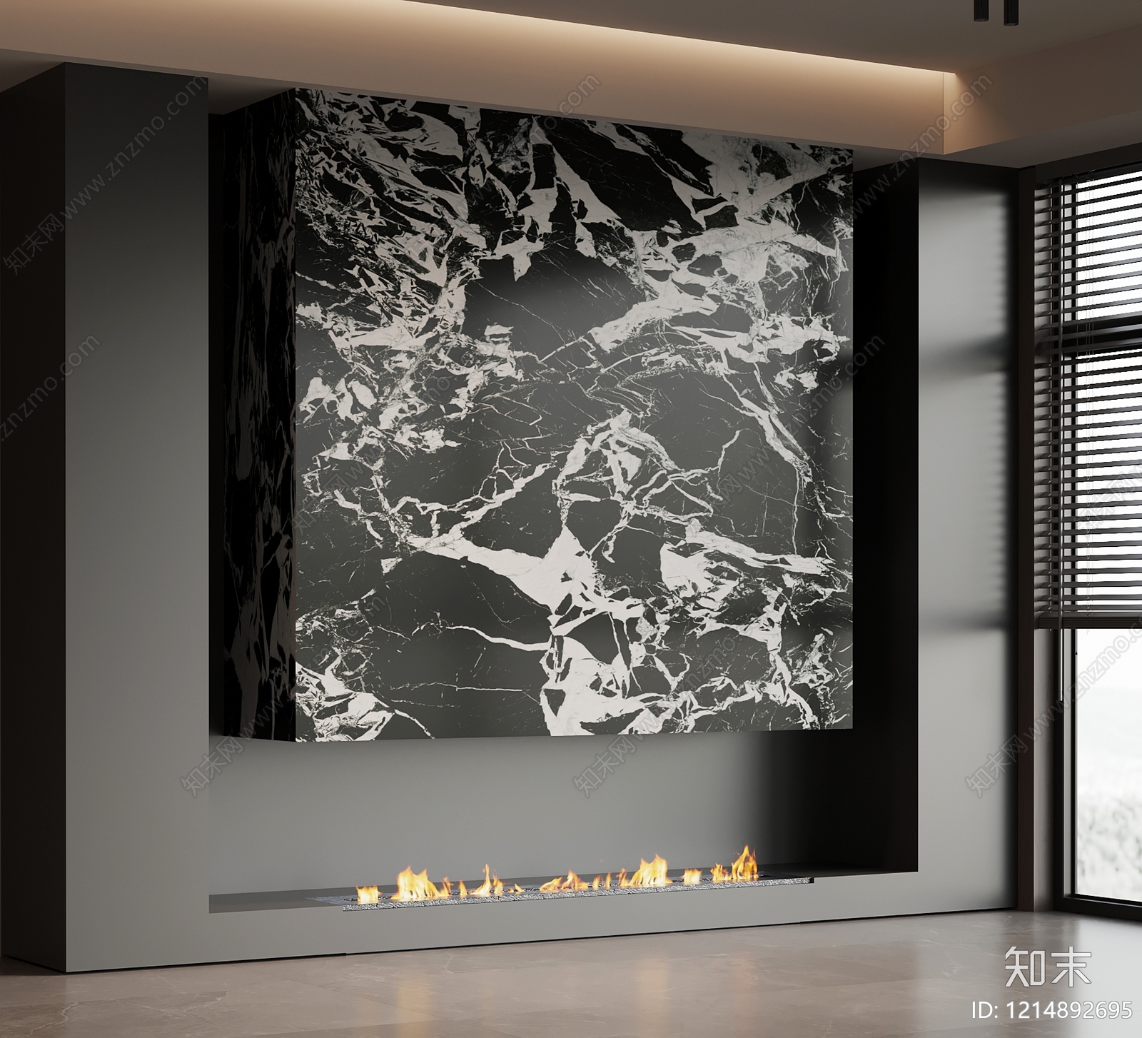 极简壁炉3D模型下载【ID:1214892695】