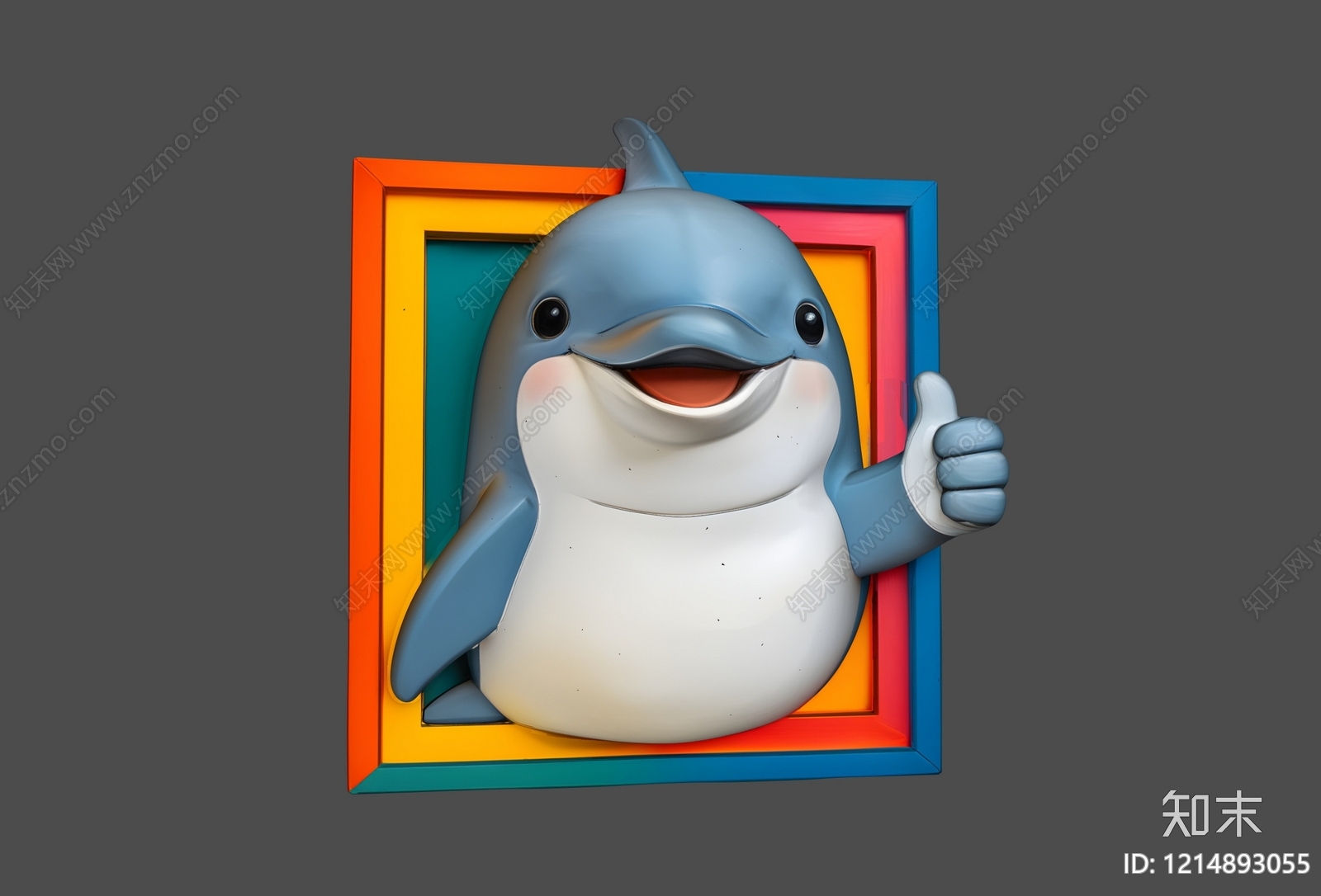 卡通立体主义雕塑摆件3D模型下载【ID:1214893055】