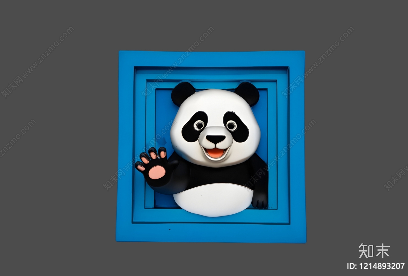 现代卡通风格雕塑摆件3D模型下载【ID:1214893207】