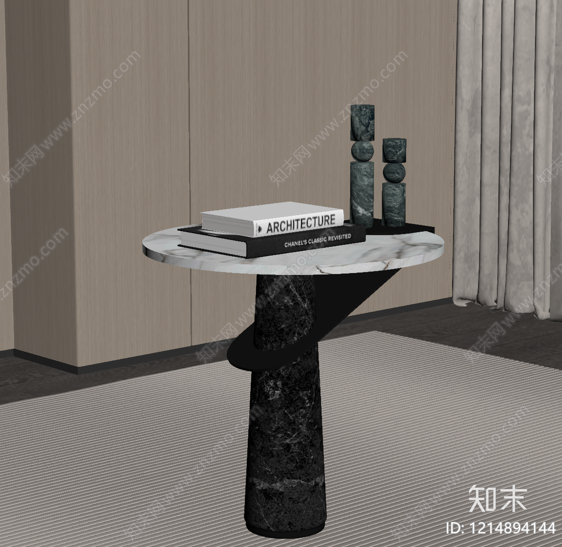 意式极简边几SU模型下载【ID:1214894144】