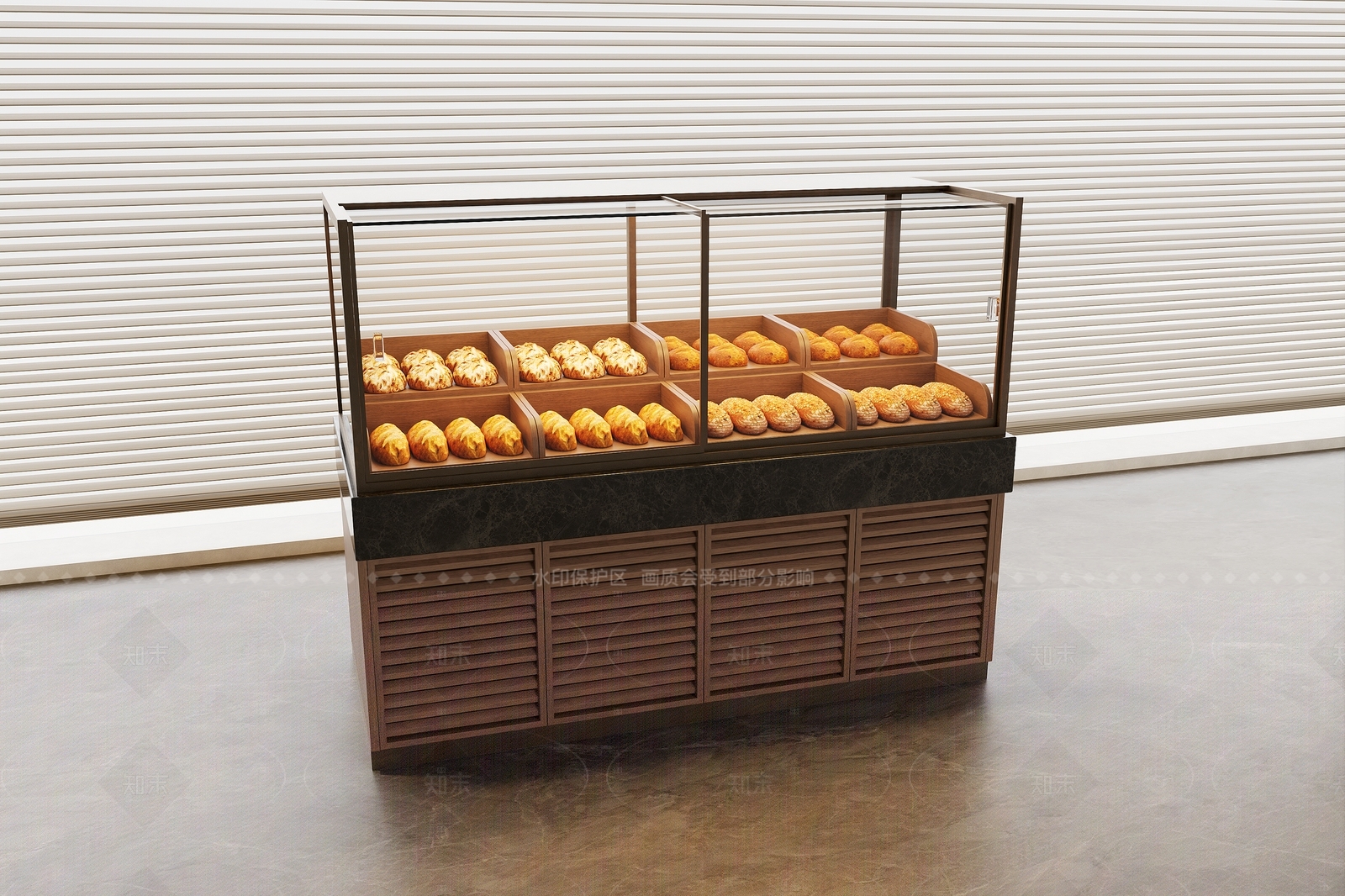 现代简约甜品面包店SU模型下载【ID:1214894835】