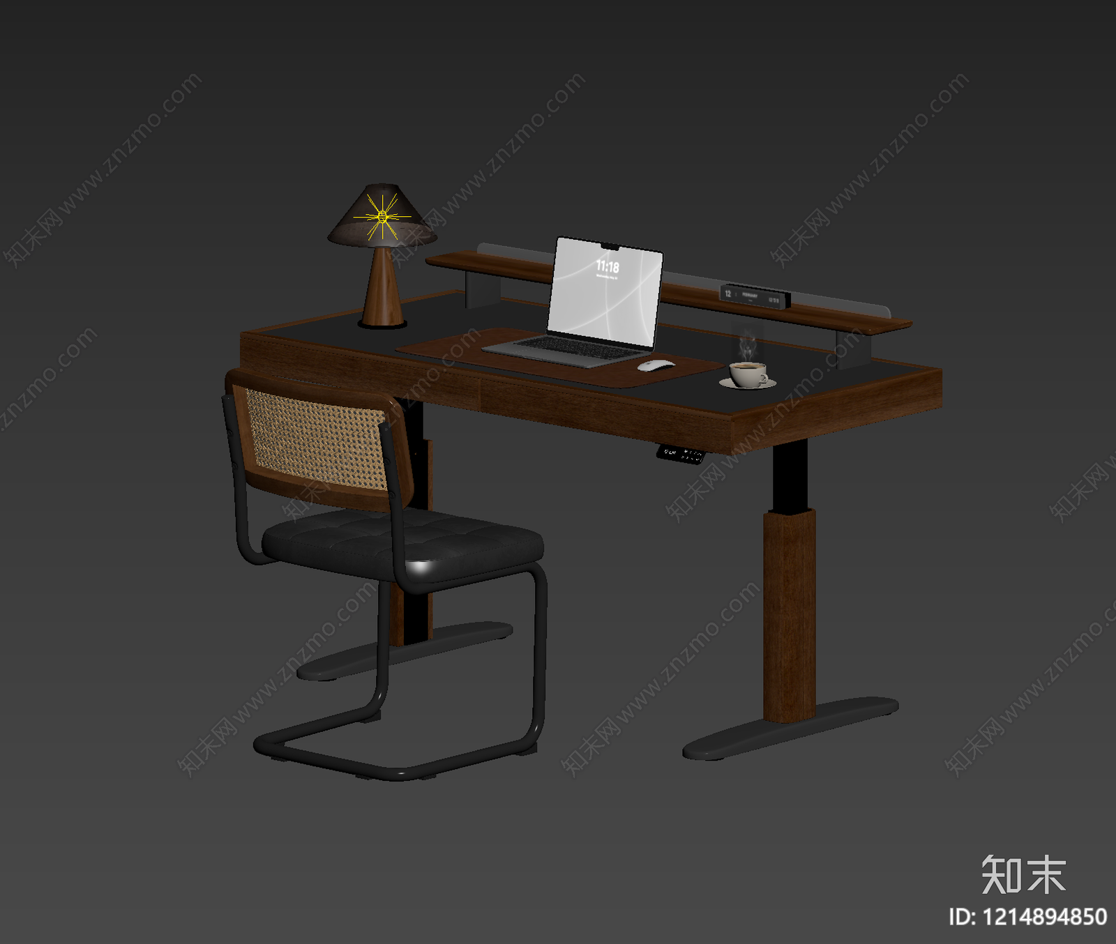 中古风书桌椅3D模型下载【ID:1214894850】
