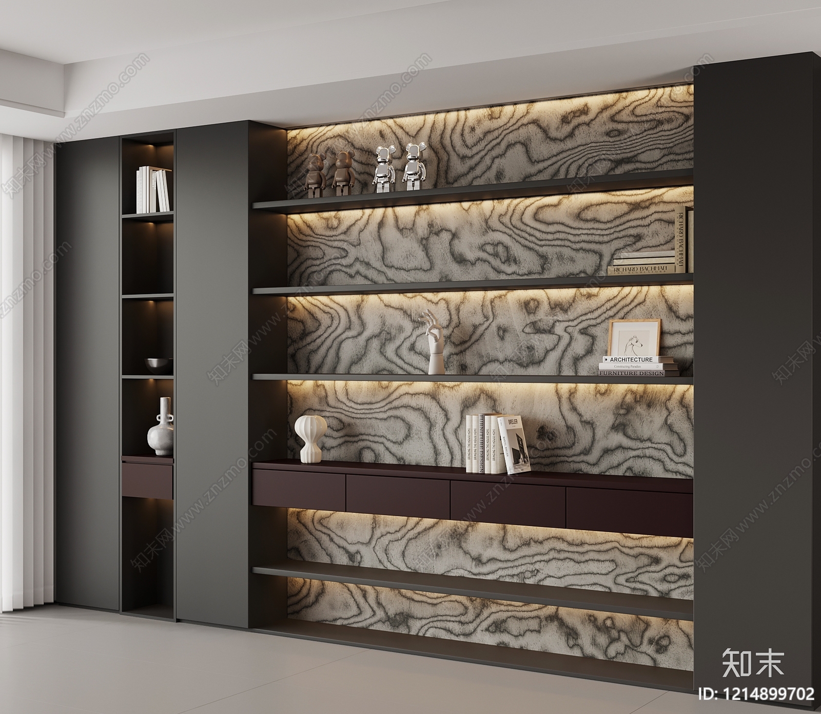 现代极简储物柜3D模型下载【ID:1214899702】