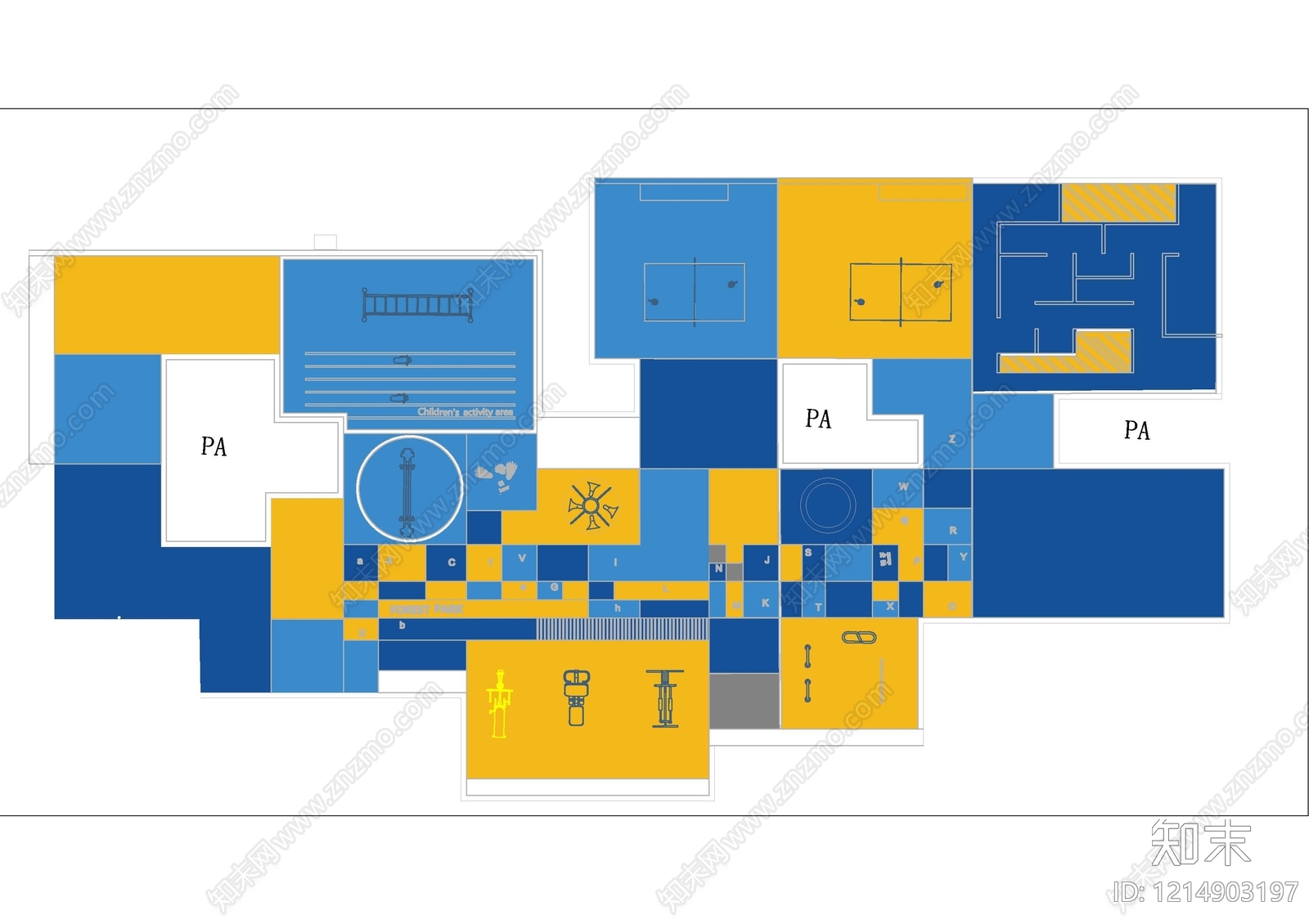 社区健身区施工图下载【ID:1214903197】