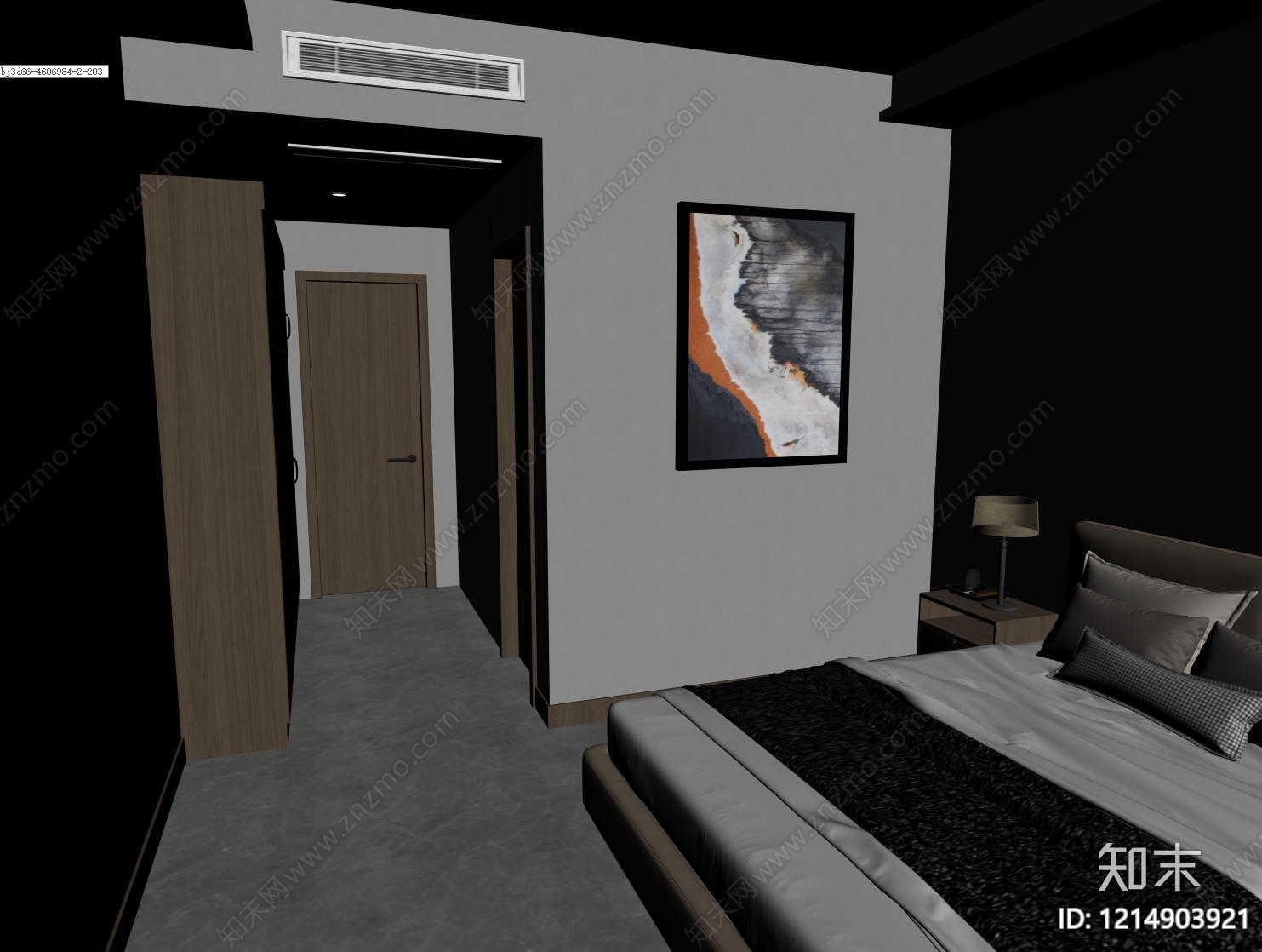 现代简约宿舍3D模型下载【ID:1214903921】