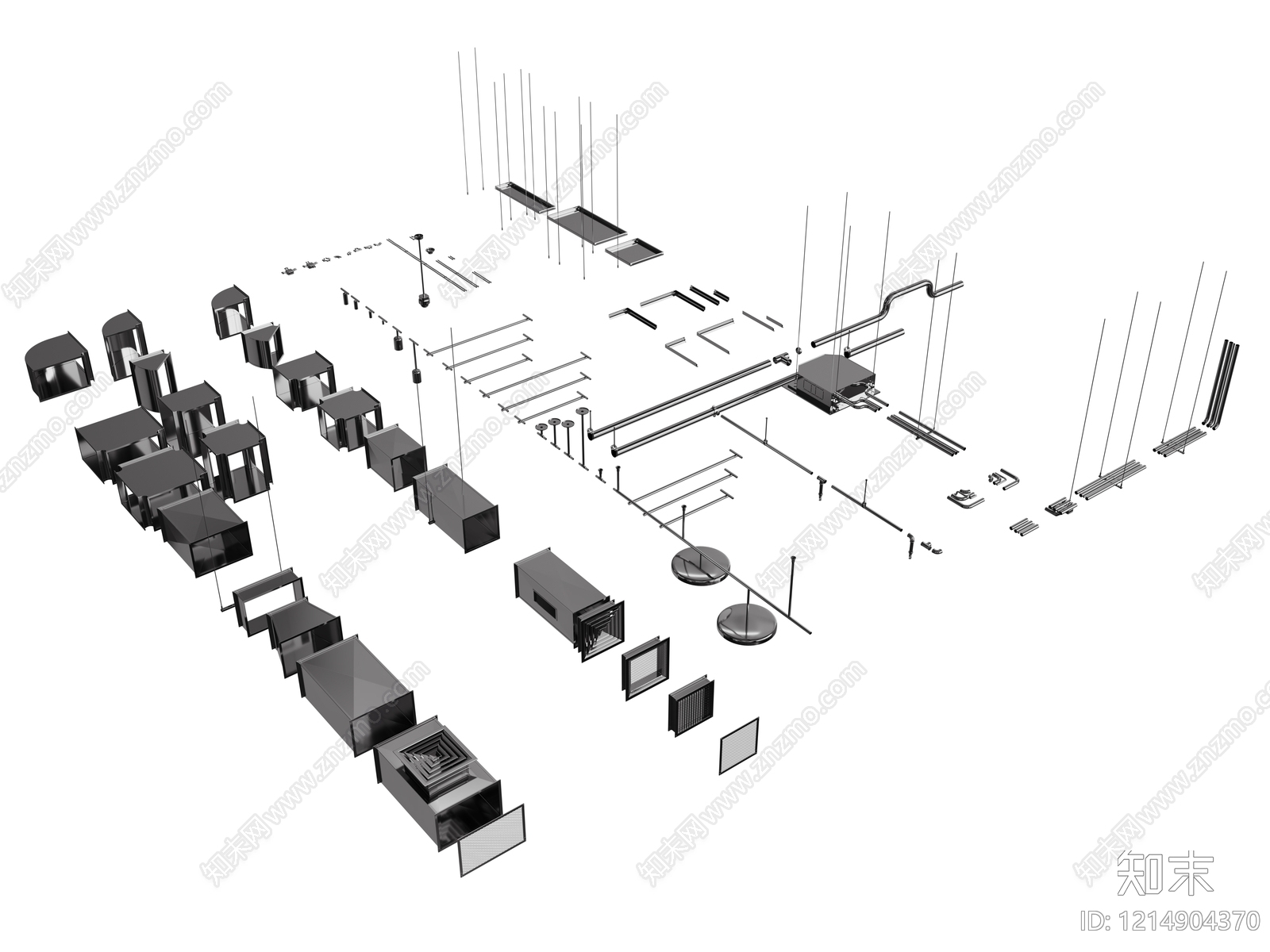 极简主义管道3D模型下载【ID:1214904370】