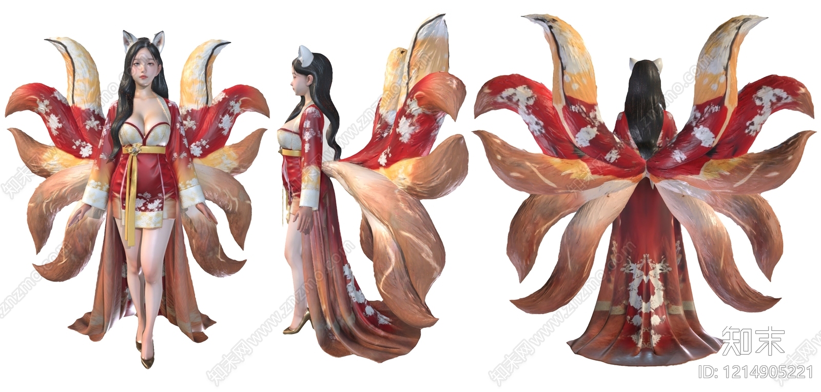 新中式虚拟人物3D模型下载【ID:1214905221】