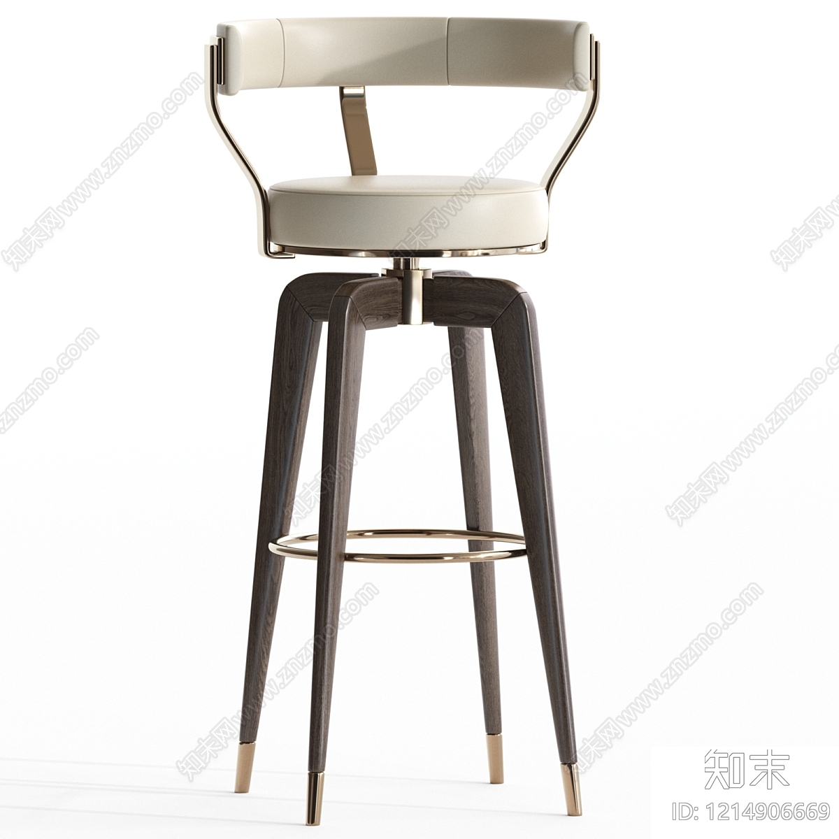 意式轻奢吧椅3D模型下载【ID:1214906669】