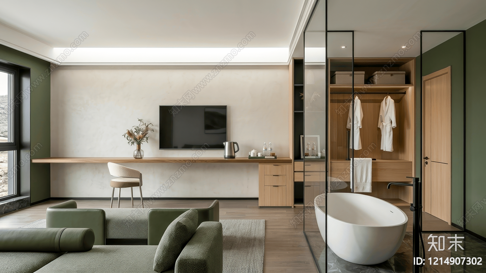 现代简约公寓3D模型下载【ID:1214907302】