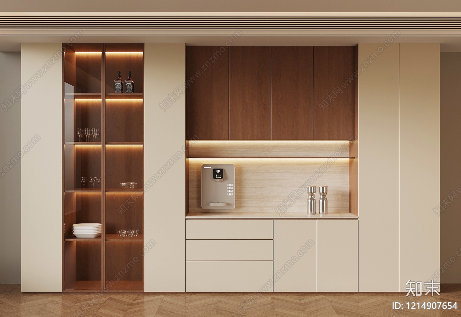 现代简约酒柜3D模型下载【ID:1214907654】