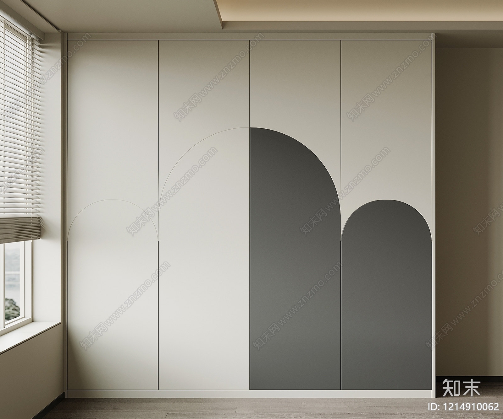 现代衣柜SU模型下载【ID:1214910062】
