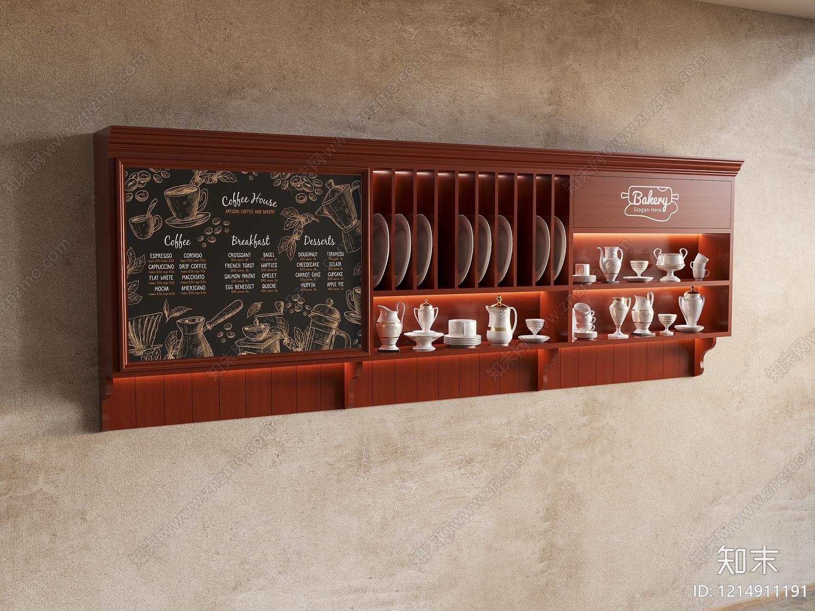 复古橱柜3D模型下载【ID:1214911191】