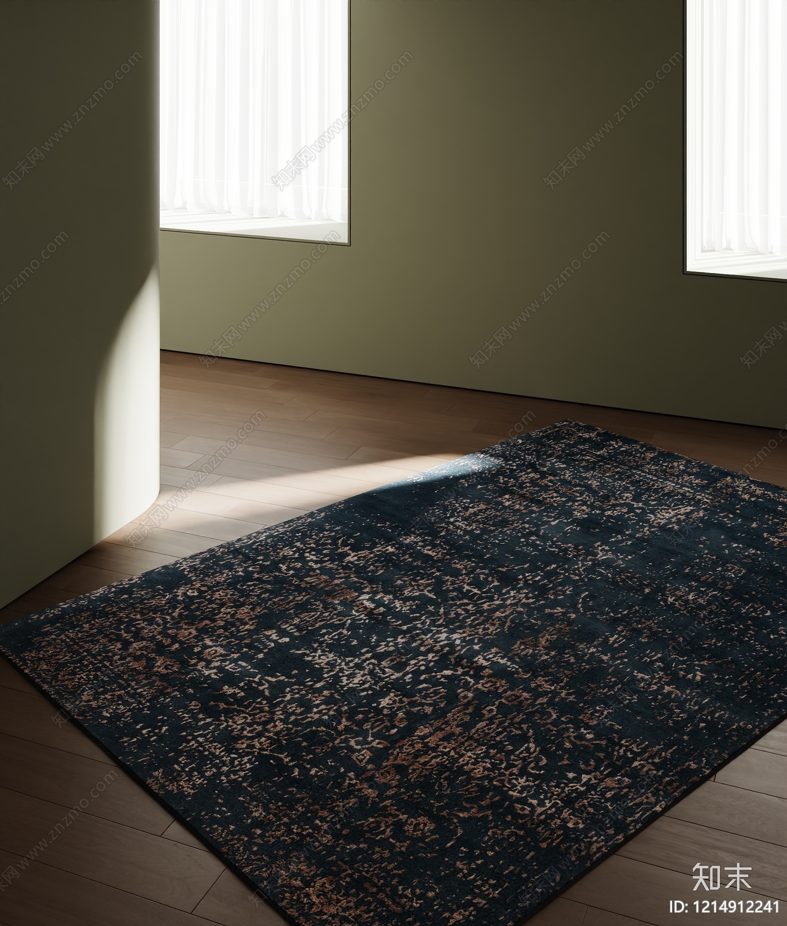 现代简约地毯3D模型下载【ID:1214912241】