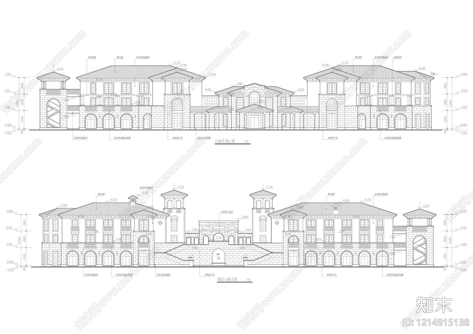 欧式其他公共建筑cad施工图下载【ID:1214915138】