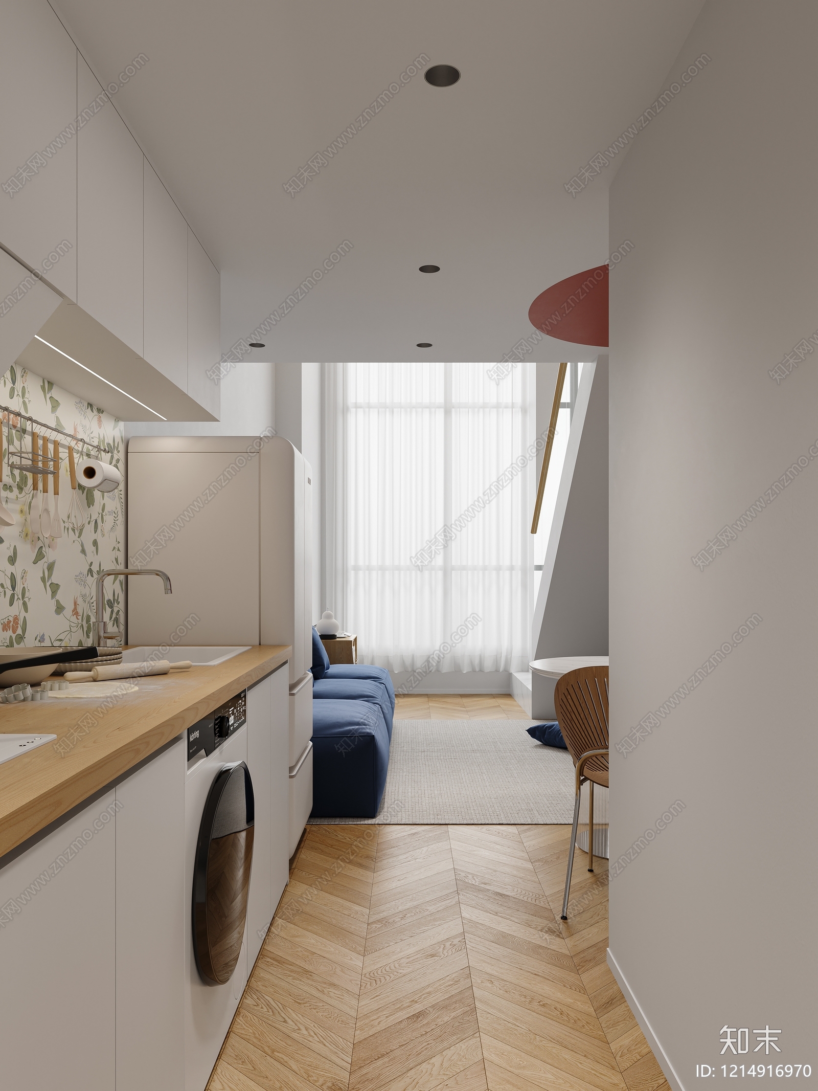 现代法式公寓3D模型下载【ID:1214916970】