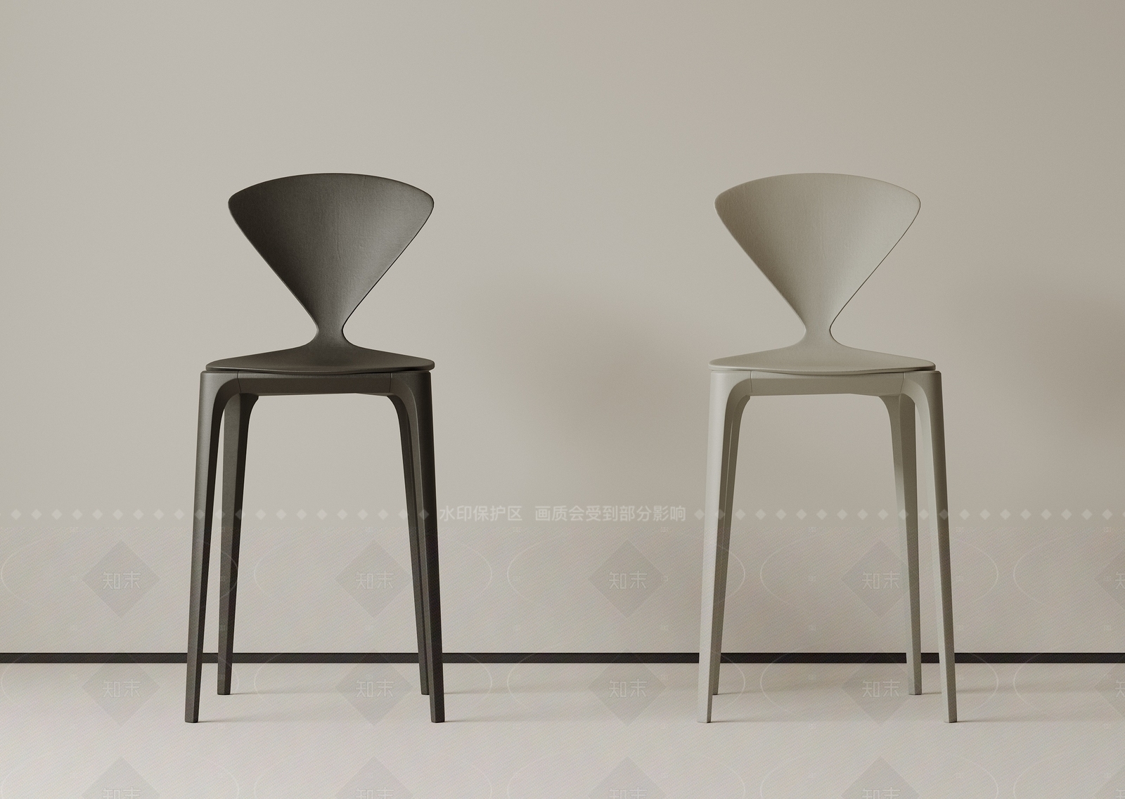 极简吧椅3D模型下载【ID:1214916746】