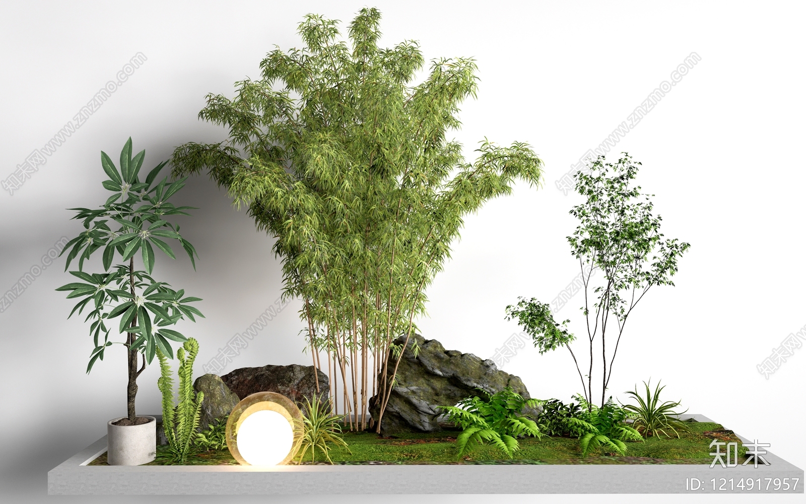 现代景观植物SU模型下载【ID:1214917957】