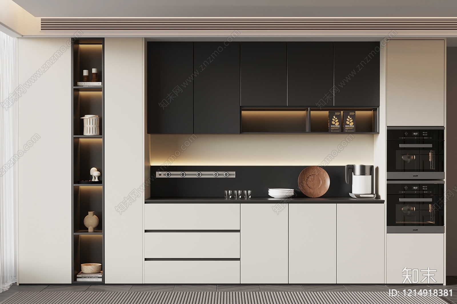 现代简约酒柜3D模型下载【ID:1214918381】