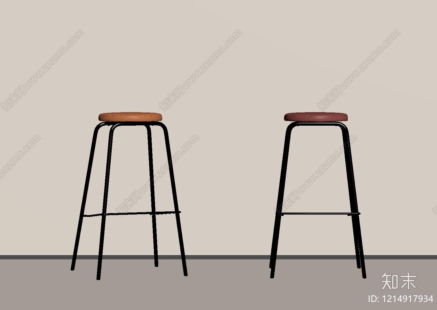 现代简约吧凳SU模型下载【ID:1214917934】