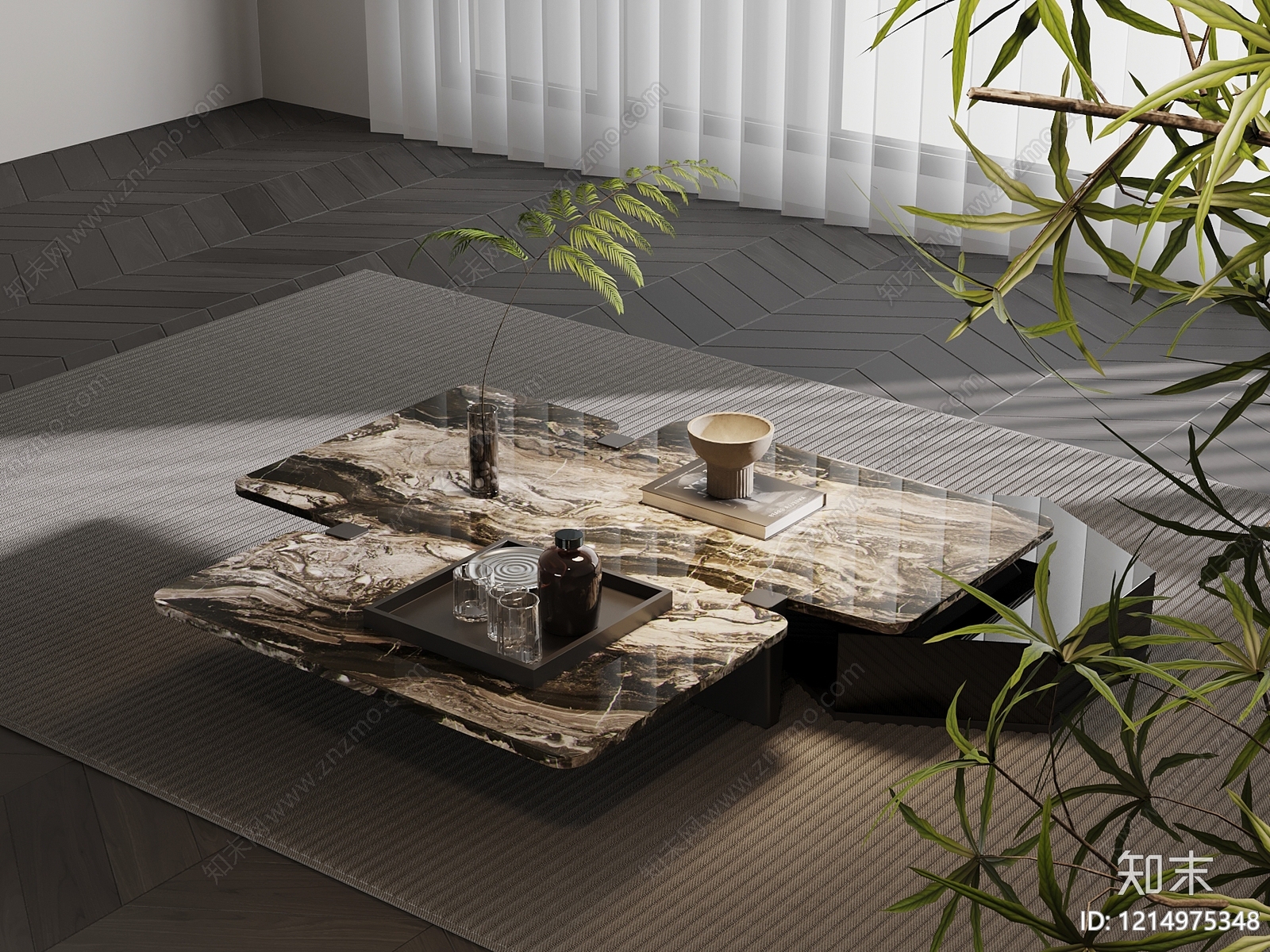 意式极简茶几3D模型下载【ID:1214975348】
