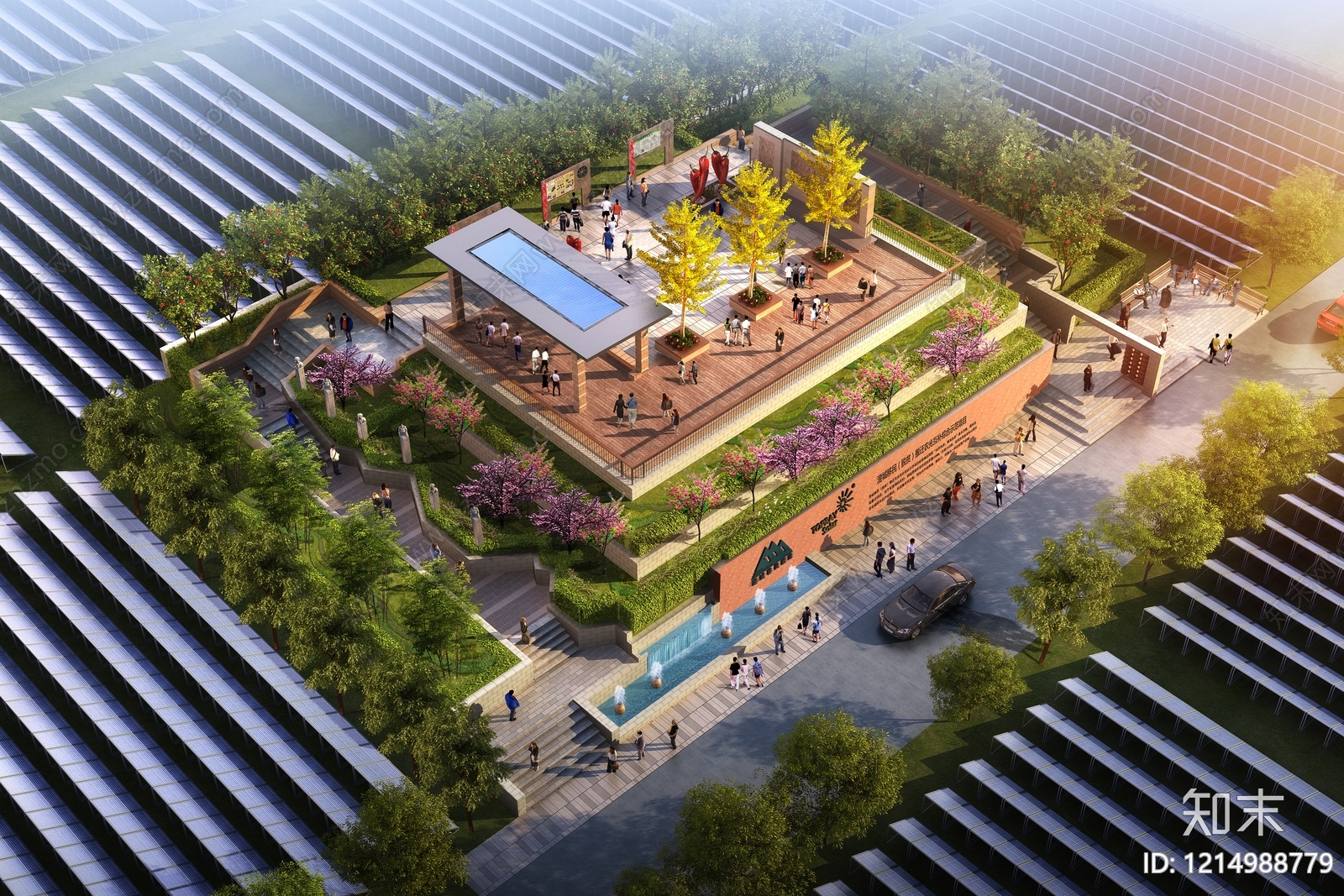 现代景观台地平台3D模型下载【ID:1214988779】