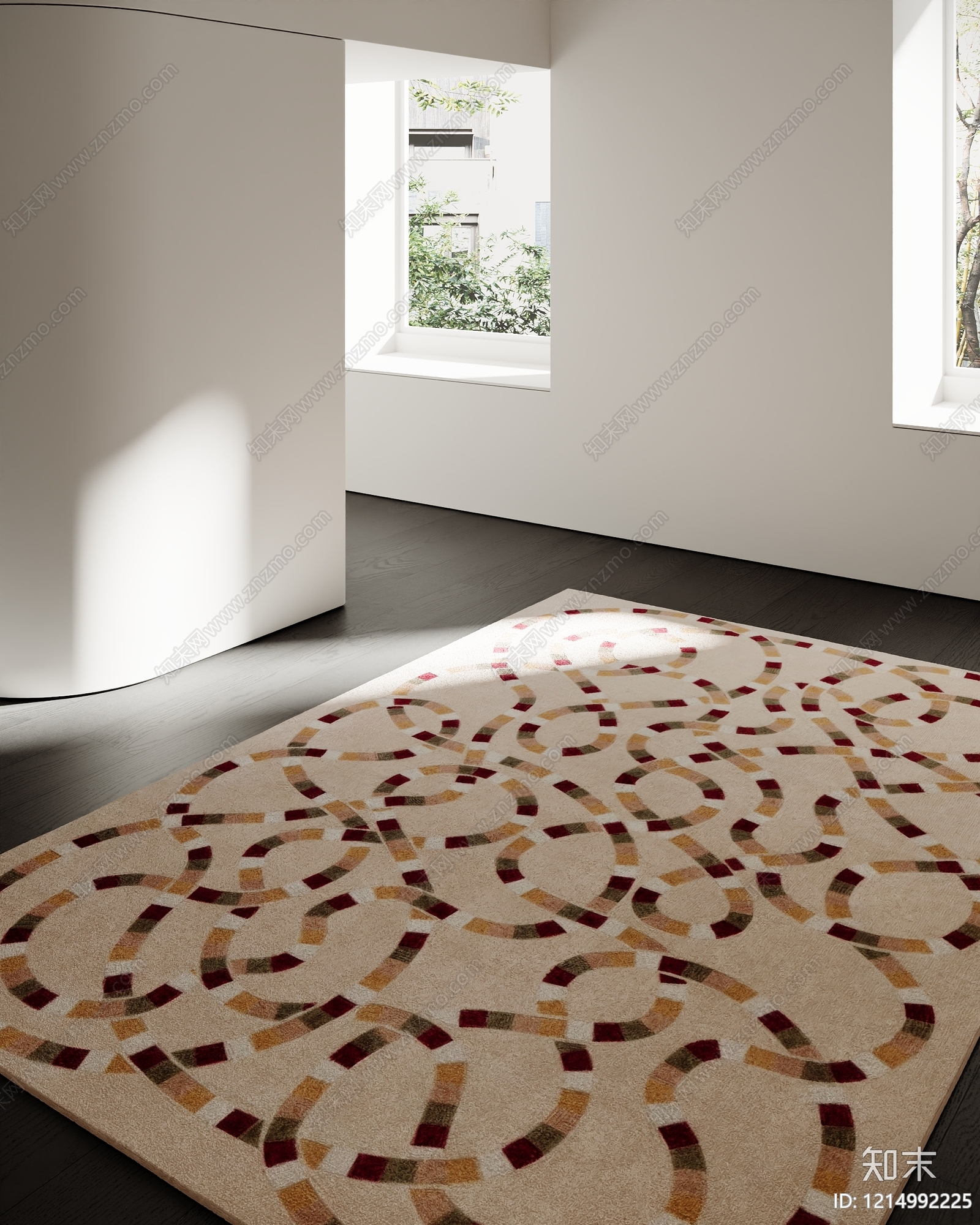 现代简约儿童地毯3D模型下载【ID:1214992225】